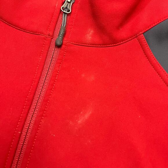 Marmot Gravity Softshell Jacket Men's XL Red Gray Fleece Lined Stretch Full Zip - Picture 9 of 15